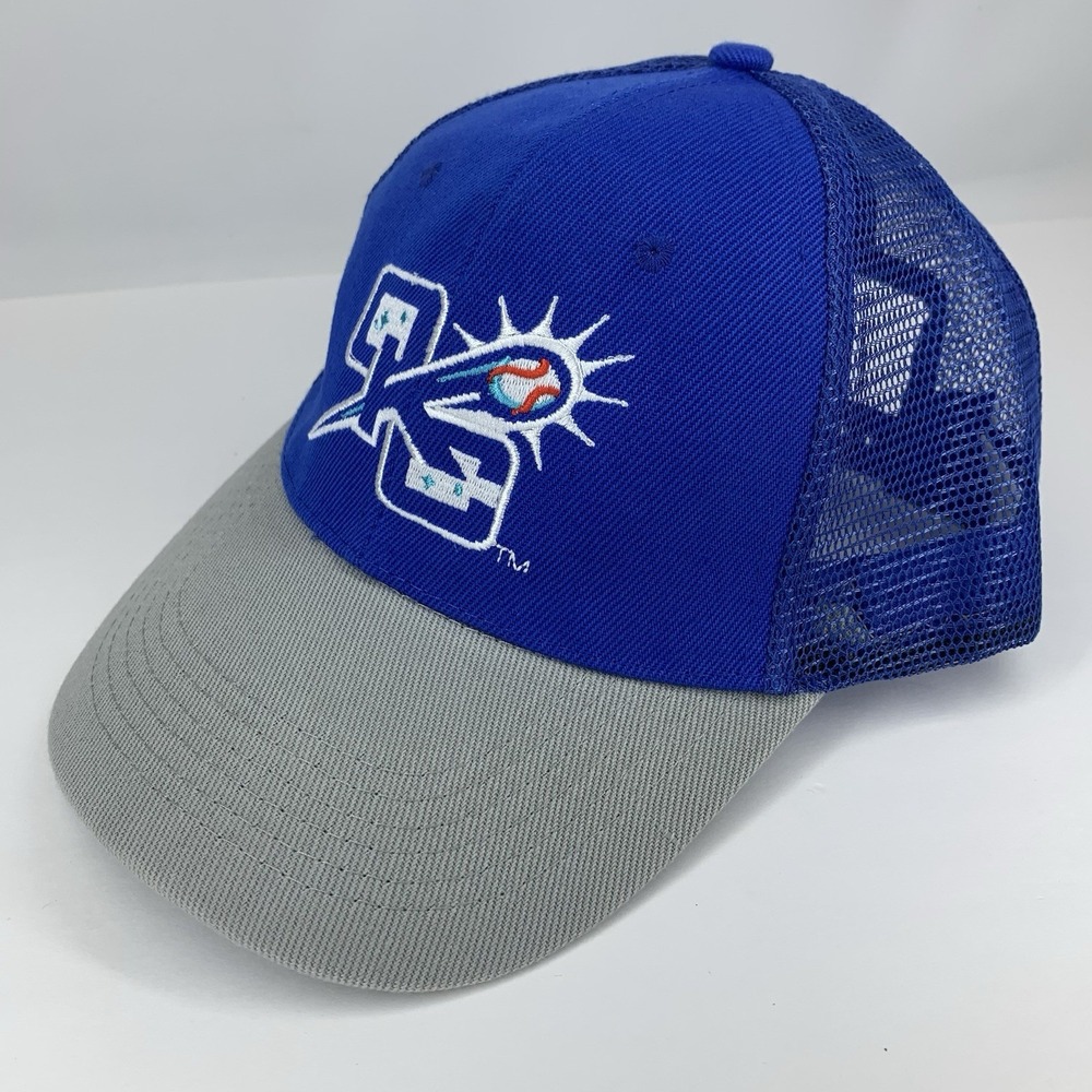 OKC Comets Stadium Hat Gray Blue Mesh Snapback Oklahoma City MiLB Baseball Cap